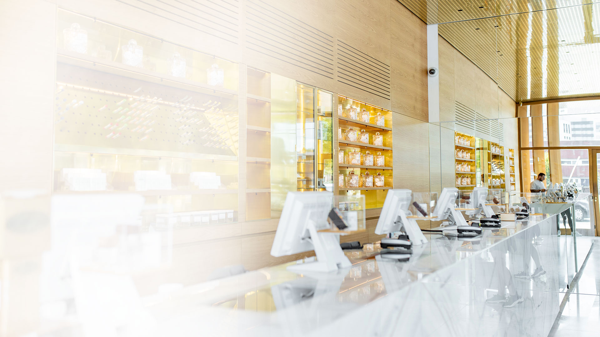 Photo of a retail store checkout counter